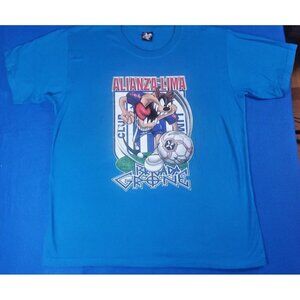 Club  Alianza Lima Football T-shirt FC Blue T-Shirt Men's Size Large